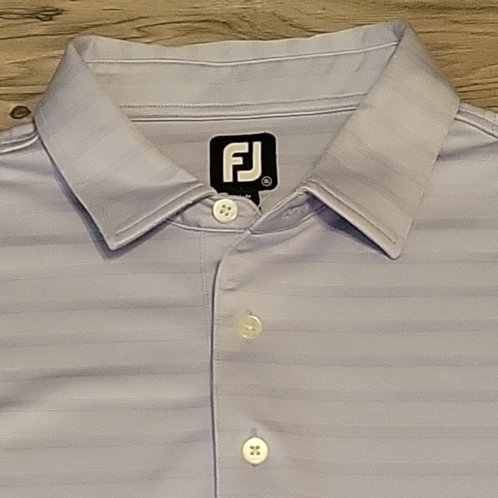 FootJoy FJ‎ Golf Polo Shirt Men XLARGE XL Lavender Short Sleeve Pullover Stretch